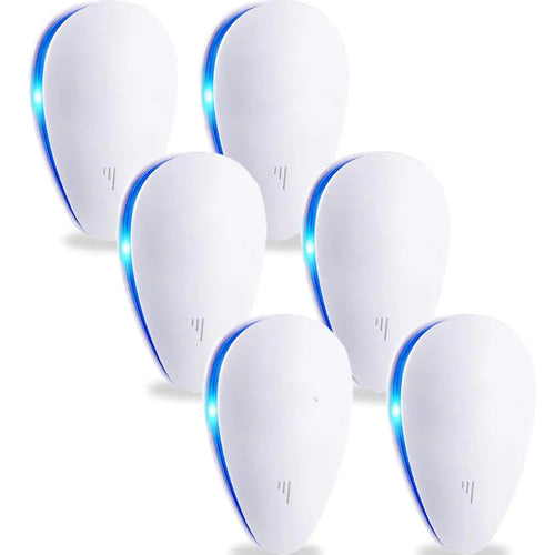 Ten Kiki Pest Repellent 6 Packs Plug-in Repeller Pest Control for Bugs Insects Roaches Mice Spiders Rodents Mosquitoes for House Kitchen Garage Warehouse Indoor Use